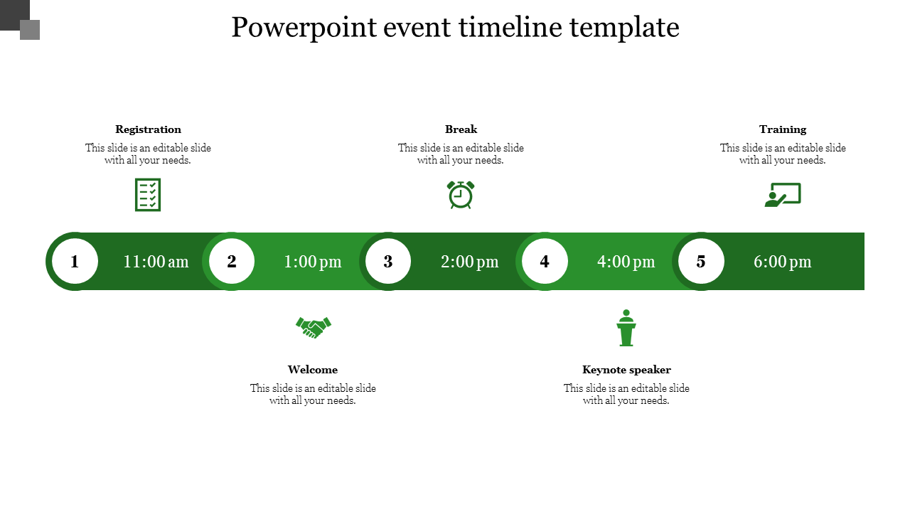 Free - Best PowerPoint Event Timeline Template Presentation